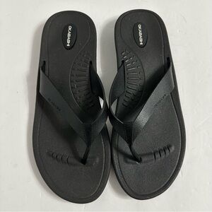 Okabashi Unisex Size LL Black Breeze Flip Flop Sandals Waterproof Arch Support